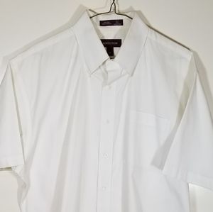 Nordstrom Smartcare White Short Sleeve Shirt 16